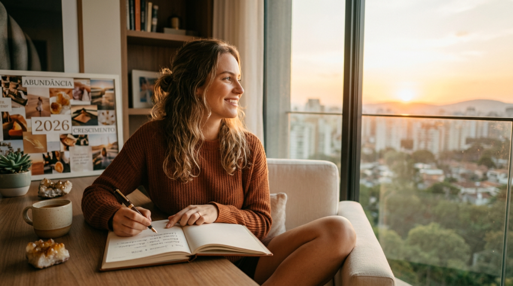 Descubra como aplicar a manifestação abundância 2026 na prática. Reprograme sua mente, elimine crenças limitantes e crie uma vida próspera!!!
